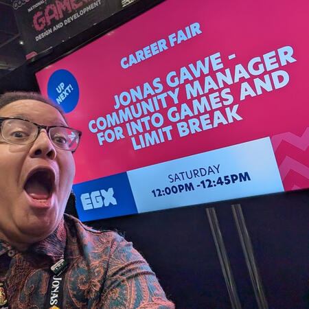 Jonas speaking at EGX/MCM